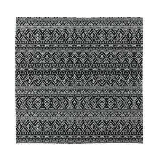 Black And White Navajo Tribal Print Silk Bandana