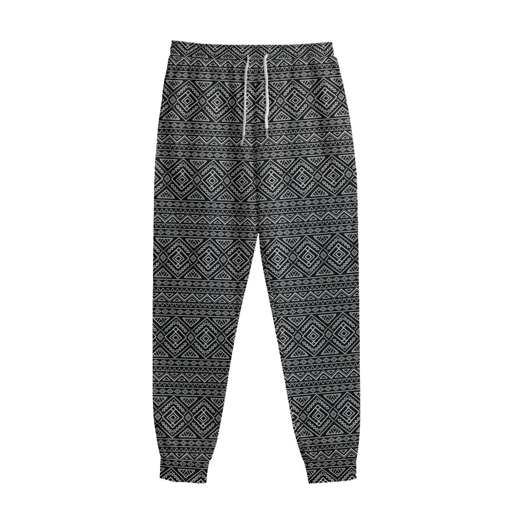 Black And White Navajo Tribal Print Sweatpants