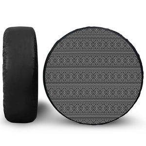 Black And White Navajo Tribal Print Tire Cover