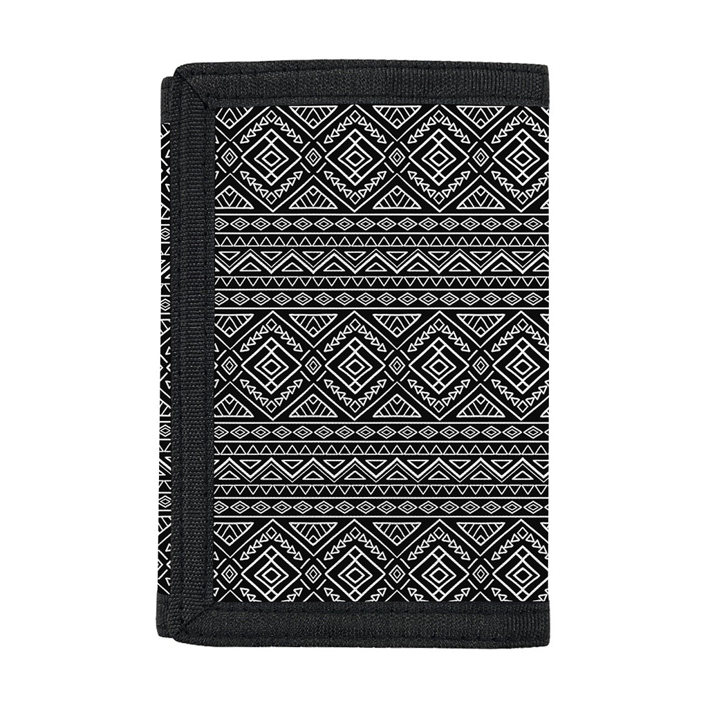 Black And White Navajo Tribal Print Trifold Wallet