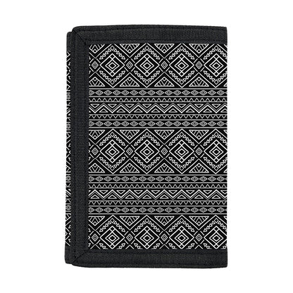 Black And White Navajo Tribal Print Trifold Wallet