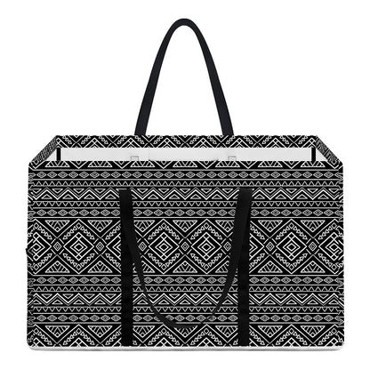 Black And White Navajo Tribal Print Utility Tote Bag