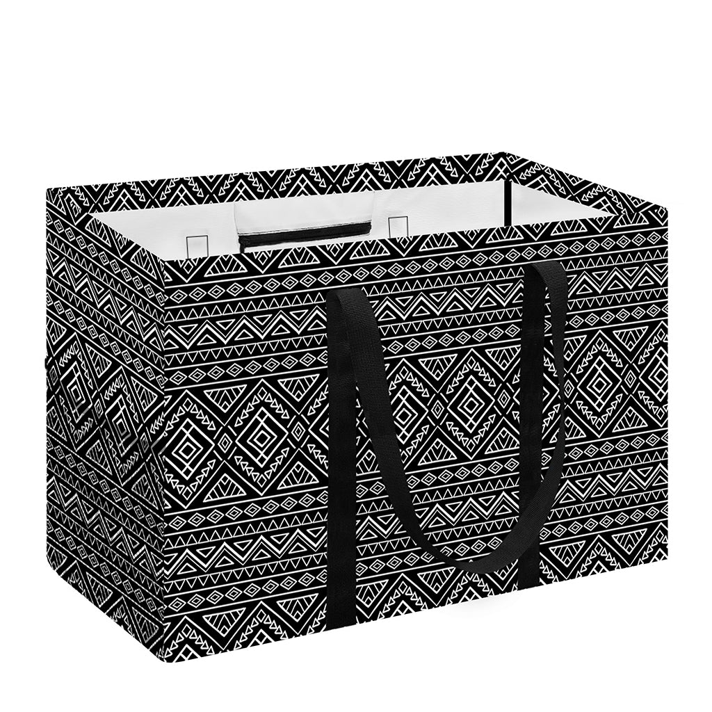 Black And White Navajo Tribal Print Utility Tote Bag