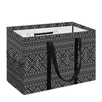 Black And White Navajo Tribal Print Utility Tote Bag