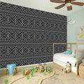 Black And White Navajo Tribal Print Wall Sticker