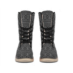 Black And White Navajo Tribal Print Winter Boots