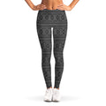 Black And White Navajo Tribal Print Women's Leggings