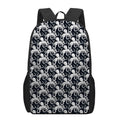 Black And White Octopus Pattern Print 17 Inch Backpack