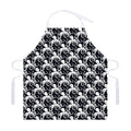 Black And White Octopus Pattern Print Adjustable Apron