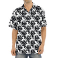 Black And White Octopus Pattern Print Aloha Shirt