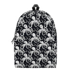 Black And White Octopus Pattern Print Backpack