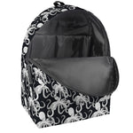 Black And White Octopus Pattern Print Backpack