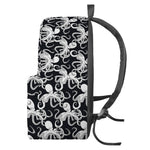 Black And White Octopus Pattern Print Backpack