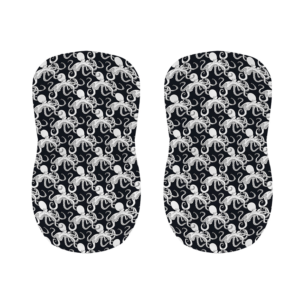 Black And White Octopus Pattern Print Bar Stool Covers