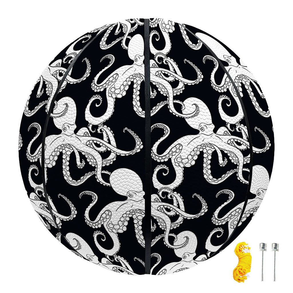 Black And White Octopus Pattern Print Basketball