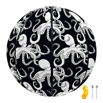 Black And White Octopus Pattern Print Basketball