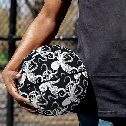 Black And White Octopus Pattern Print Basketball