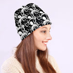 Black And White Octopus Pattern Print Beanie