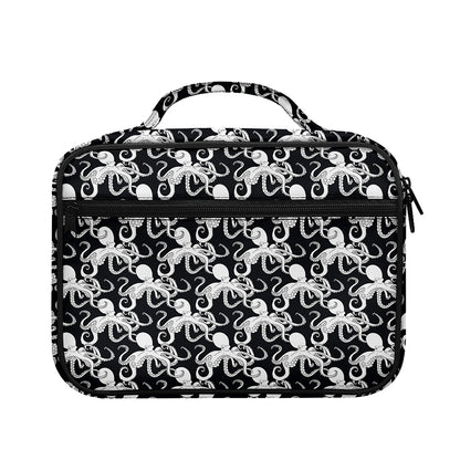 Black And White Octopus Pattern Print Briefcase Bible Bag