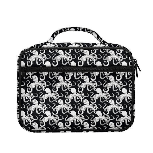 Black And White Octopus Pattern Print Briefcase Bible Bag