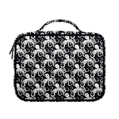 Black And White Octopus Pattern Print Briefcase Bible Bag