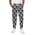 Black And White Octopus Pattern Print Cotton Sweatpants