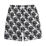 Black And White Octopus Pattern Print Cotton Shorts