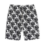 Black And White Octopus Pattern Print Cotton Shorts