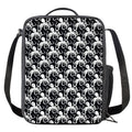 Black And White Octopus Pattern Print Crossbody Lunch Bag