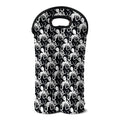 Black And White Octopus Pattern Print Double Neoprene Wine Tote