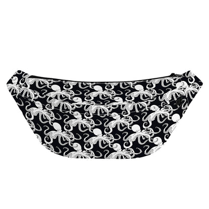 Black And White Octopus Pattern Print Fanny Pack