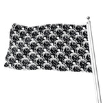 Black And White Octopus Pattern Print Flag