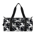 Black And White Octopus Pattern Print Gym Bag