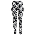 Black And White Octopus Pattern Print High-Waisted Pocket Leggings