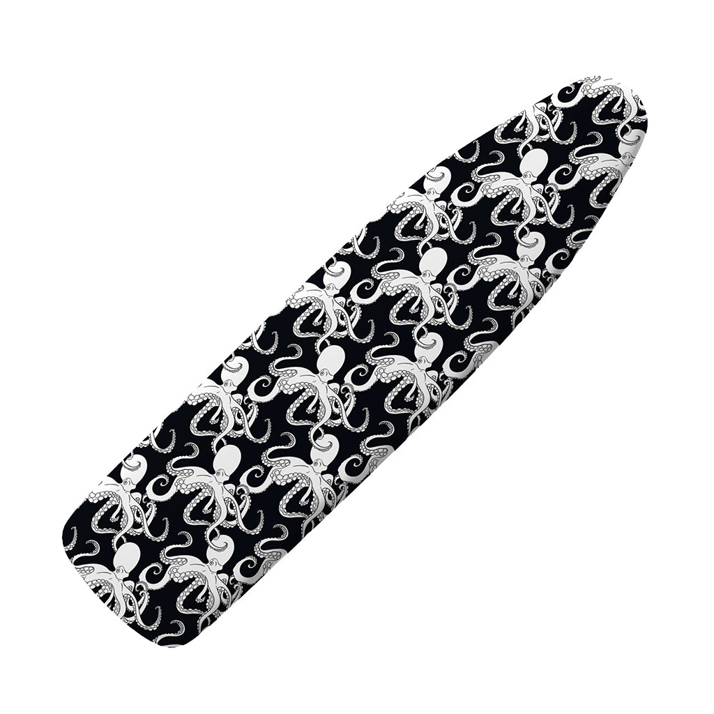 Black And White Octopus Pattern Print Ironing Board Cover