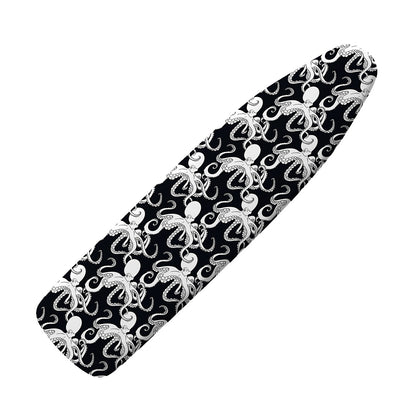 Black And White Octopus Pattern Print Ironing Board Cover