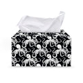 Black And White Octopus Pattern Print Leather Tissue Box Cover