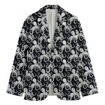 Black And White Octopus Pattern Print Men's Blazer