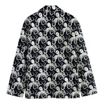 Black And White Octopus Pattern Print Men's Blazer