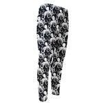 Black And White Octopus Pattern Print Men's Compression Pants