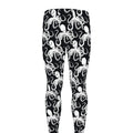 Black And White Octopus Pattern Print Men's Leggings