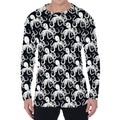 Black And White Octopus Pattern Print Men's Long Sleeve T-Shirt
