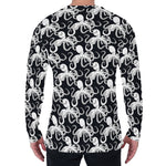 Black And White Octopus Pattern Print Men's Long Sleeve T-Shirt