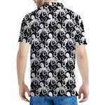 Black And White Octopus Pattern Print Men's Polo Shirt