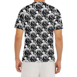 Black And White Octopus Pattern Print Men's Short Sleeve Rash Guard