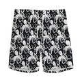 Black And White Octopus Pattern Print Men's Athletic Shorts