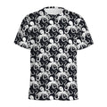 Black And White Octopus Pattern Print Men's Athletic T-Shirt