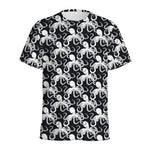 Black And White Octopus Pattern Print Men's Sports T-Shirt