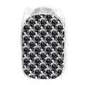 Black And White Octopus Pattern Print Mesh Laundry Hamper