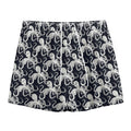 Black And White Octopus Pattern Print Mesh Shorts